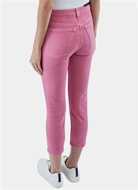 Acne Studios Women S Patti Slim Leg Jeans In Pink In Pink Lyst