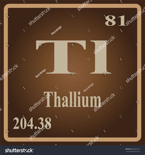 Periodic Table Elements Thallium Stock Vector Royalty Free 368047451