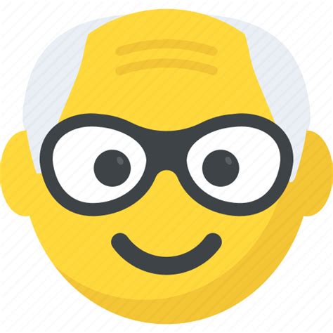 Expressions Grandfather Emoji Grandpa Old Man Smiley Icon