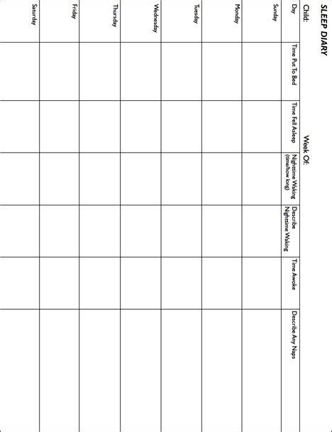 sleep diary template dbt pinterest sleep diary