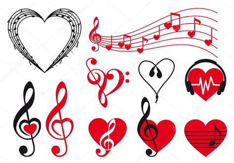 Music Hearts Vector — Stock Vector © Beaubelle 14371151