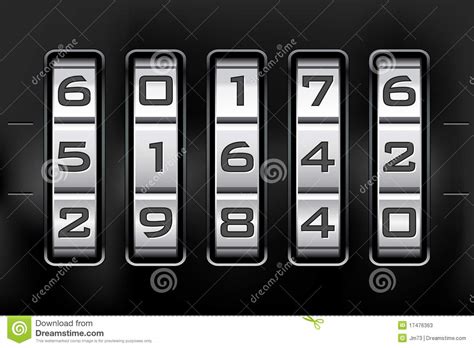 Combination Lock - Number Code Stock Vector - Image: 17476363