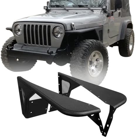 Armor Style Front Mesh Fender Flare Rocker Guard For 1997 2006 Jeep