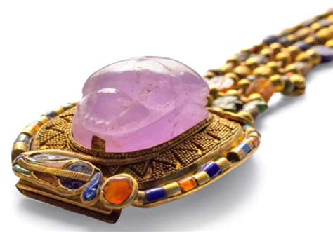 Amethyst Scarab Bracelet Of Tutankhamun Egypt Museum