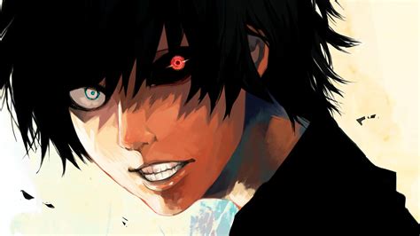 Black Hair Anime Boy With Red Eyes