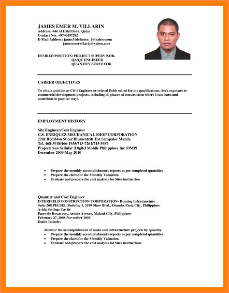 Sample resume objectives for aspiring cooks. Resume Tips Objective Resume Templates Good Career Examples Marketing For Students Best ...
