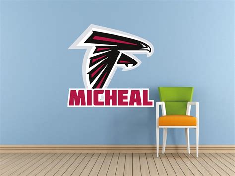 Atlanta Falcons Nombre Personalizado Wall Decal Fútbol Etsy