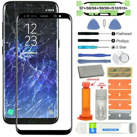 Front Glass Screen Replacement Repair Kit For Samsung Galaxy S7 Edge S8 S8 S9 S9 S10 S10 Plus