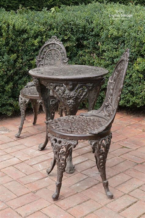 Ornate Cast Iron Table And Chair Set