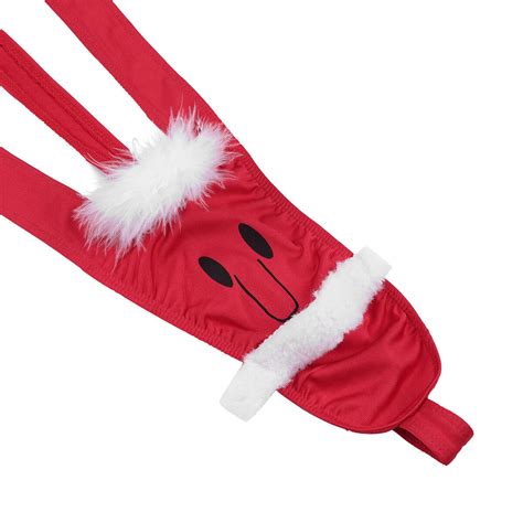 Mens One Piece Christmas Mankini Thong Novelty Underwear Costume Gag And Pranks Ebay