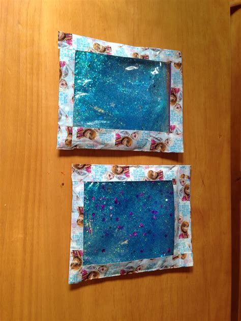 Oh so much fun!, diy leather earrings. Frozen Sensory bags. Ziplock bag, frozen duck tape, blue ...