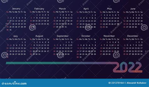 Calendar 2022 Template Vector Wall Calendar 2022 Design Desk Calendar
