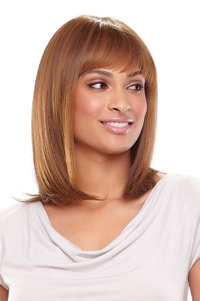 Good Monofilament Straight Shoulder Length African American Wigs Half