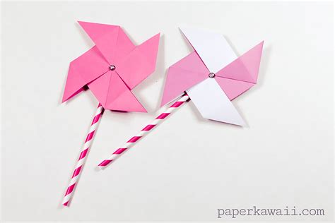 Traditional Origami Pinwheel Video Tutorial Paper Kawaii