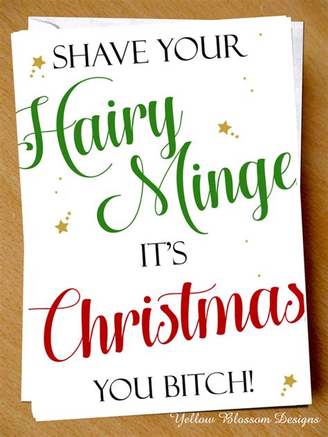 Shave Your Hairy Minge It S Christmas Yellowblossomdesignsltd