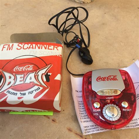 coca cola f m scan radio complete in original box with hebrew and instructions great graphics etsy