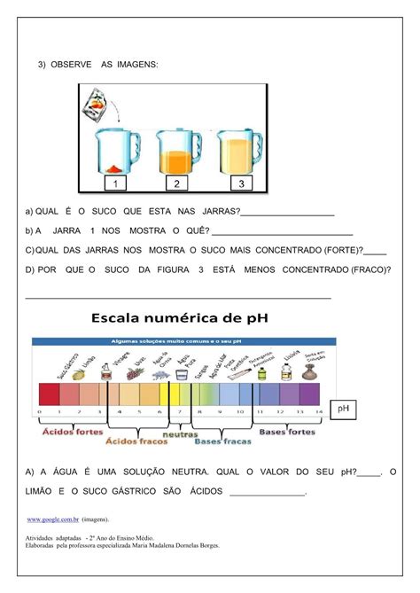Atividades Adaptadas De Química Para Alunos Especiais