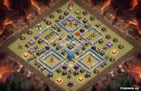 You can experience the version for other devices running on your device. Town Hall 12 TH12 | War Base | Anti 3 Star 5 square ...