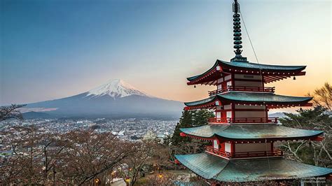 Hd Wallpaper Chureito Pagoda And Mount Fuji Fujiyoshida Japan Asia