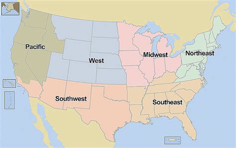 Us Map Divided Into Regions