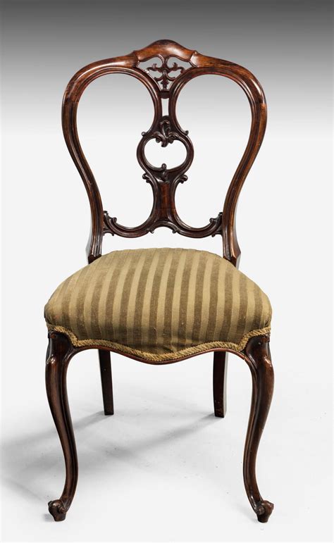 Set of Six Mid-Victorian Rosewood Balloon Back Chairs