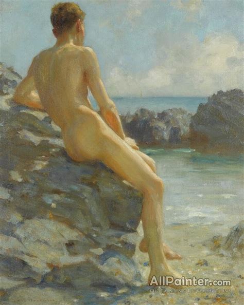 Henry Scott Tuke The Bather Oil Painting Reproductions For Sale