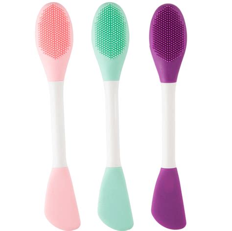 double ended silicone face mask brush applicator double sided facial cleansing perfect wear uk