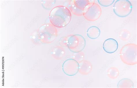 Zdjęcie Stock Abstract Beautiful Pink Soap Bubbles Floating
