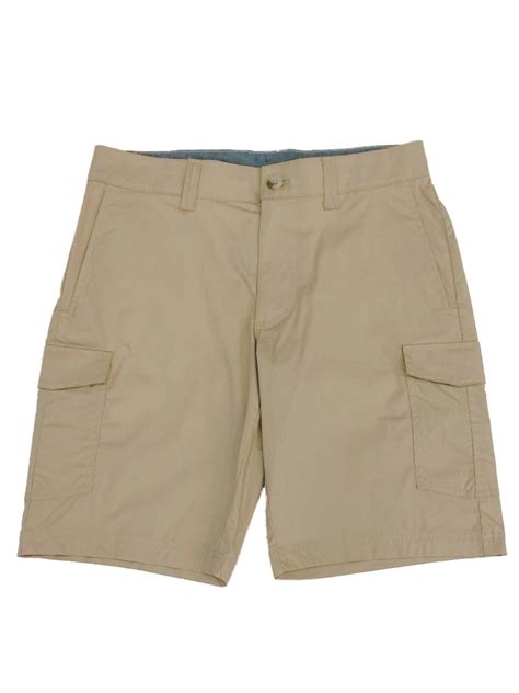 Mens Columbia Sportswear Company Tan Khaki Flat Front Cargo Shorts