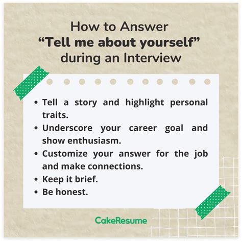 how to answer “tell me about yourself” with interview examples cakeresume