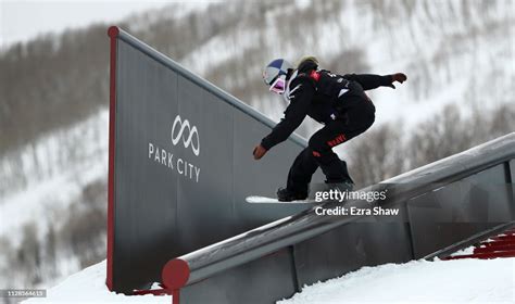 Miyabi Onitsuka Of Japan Competes In The Ladies Snowboard Slopestyle