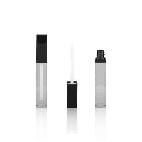 Custom Square Lipgloss Tube With Brush Applicator Liquid Lipstick Packaging Lip Gloss Bottles