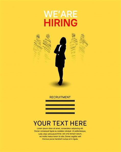 we are hiring job poster with woman silhouette download on freepik job poster we are hiring