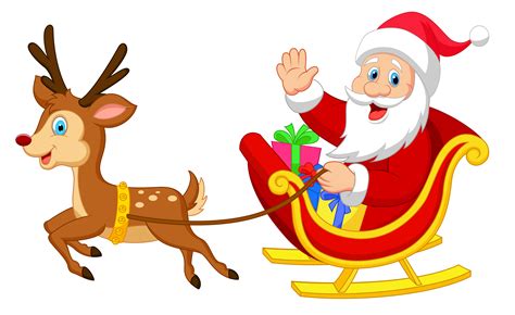 Free Clipart Santa And Reindeer Flying Free Download On Clipartmag