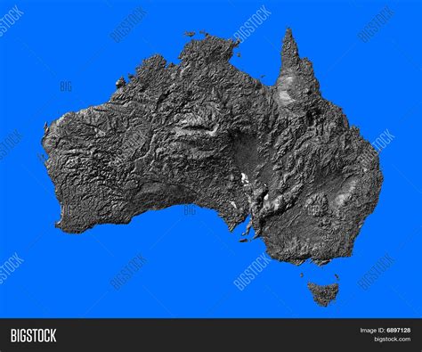 Australia Topography Shaded Relief Image And Photo Bigstock