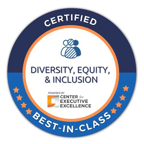 Certified Diversity Equity And Inclusion Best In Class Certificate
