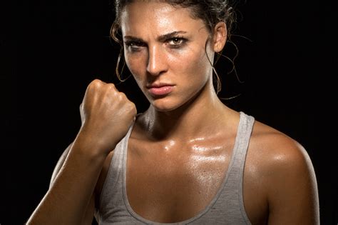 Boxer Fighter Mma Harten Frau Sport Fitness Training Champion