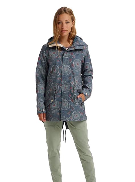 Burton Sadie Womens Waterproof Shell Jacket Xs Domo Print