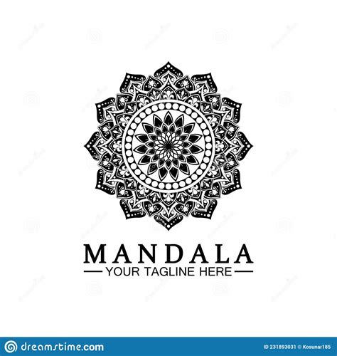 Mandala Logo Design Vector Template Stock Vector Illustration Of