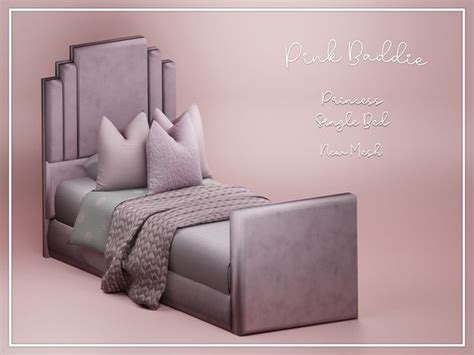 Princess Single Bed Patreon Sims 4 Bedroom Sims 4 Beds Sims 4 Cc