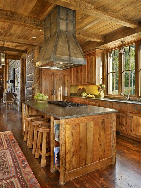 Rustic Kitchen Island With Cooktop Rustic Kitchen Design Kitchen