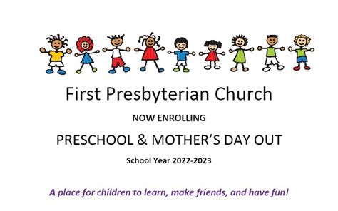 Pre School And Mothers Day Out Program Enrolling Now 1600 Kush