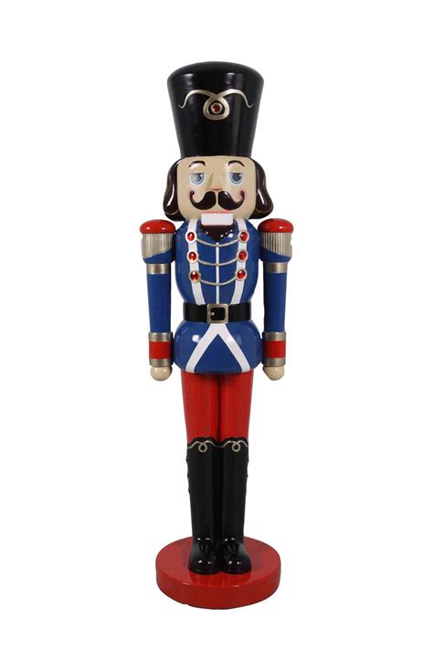 Life Size Fibreglass Resin Nutcracker Soldier Blue/ Red Model - Hamac