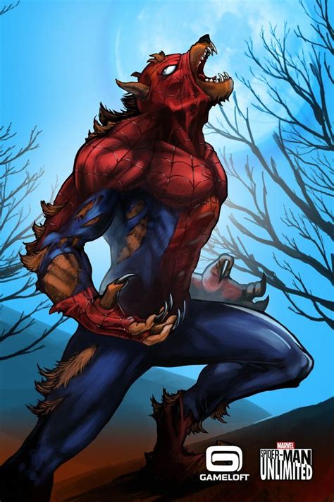 Artstation Card Werewolf Spider Man Denis Khayrulin Spiderman