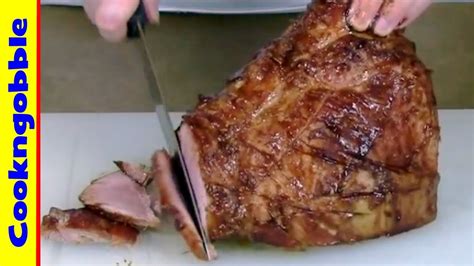 Preparing a ham shank in an oven is not a difficult task at all, but it tests your patience. Ham, Shank Portion, homemade - YouTube
