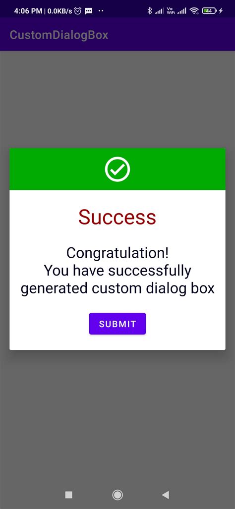 Custom Dialog In Android
