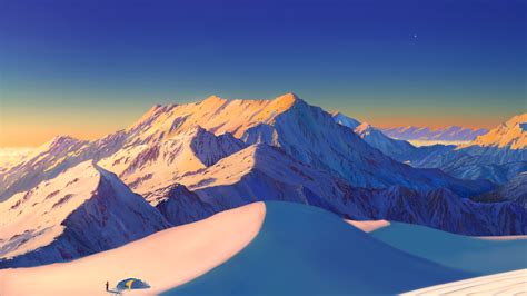 1600x900 Resolution Snowy Mountains 1600x900 Resolution Wallpaper