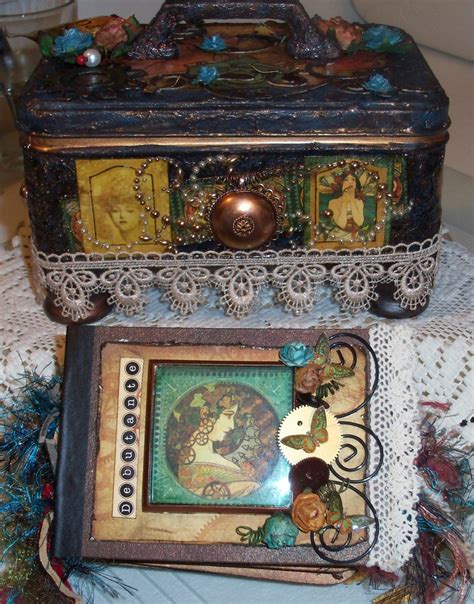 Steampunk Altered Tin And Mini Album Created By Patti Carrow Altered