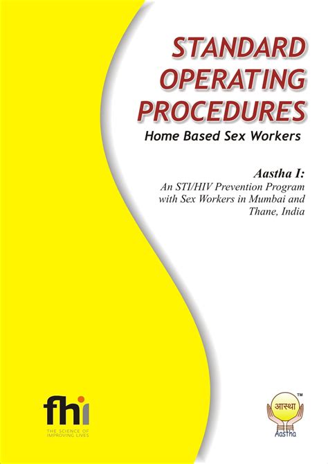 Standard Operating Procedures Home Based Sex Workers Aastha I An Sti