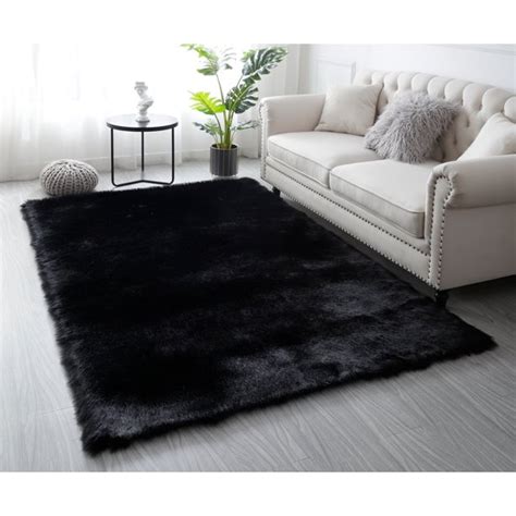 Tips + ideas · new season, new arrivals · room inspirations Black Plush Faux Fur Sheepskin Shag Shaggy Super Soft ...